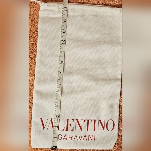 RARE Valentino Garavani White Red Drawstring Dust Bag Cover Pouch Travel Storage - Picture 5 of 5